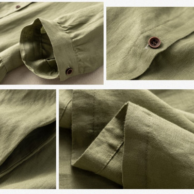 Đầm Nữ Linen Cổ Đức Nhún Eo, Đầm Sơ Mi Nữ Dáng Dài đầm thiết kế Da162