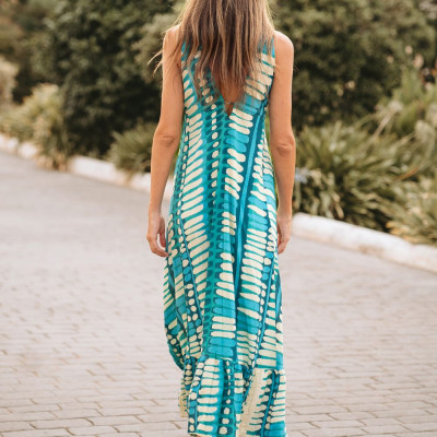 Maxi Cổ V Cotton Isla Bonita