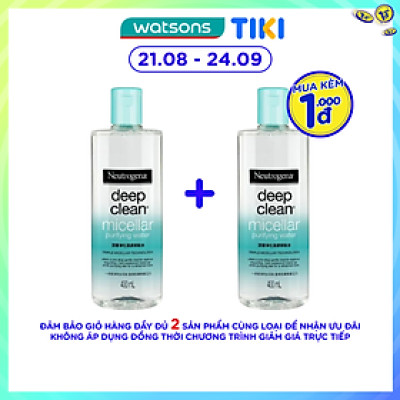 Nước Tẩy Trang Neutrogena Deep Clean Micellar Purifying Water Làm Sạch Da 400ml