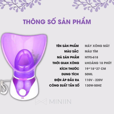 Máy Xông Tinh Dầu Mặt Mũi Họng Mini Hàng Chính Hãng MINIIN - Xông Hơi Thảo Dược Hoa Quả Tại Nhà - An Toàn Hiệu Quả 