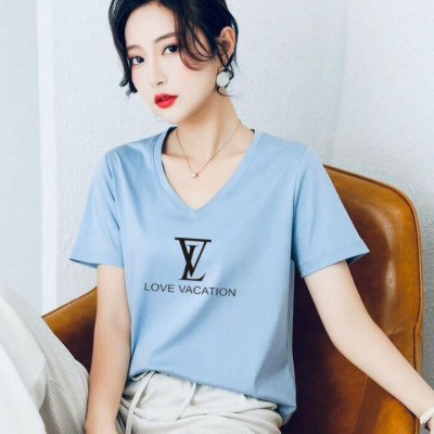 Áo thun nữ MXM form rộng cổ tim in chữ Love Vacation thun 4 chiều từ 45-60kg ( ANU010 )