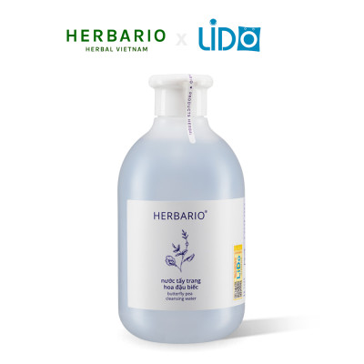 Nước tẩy trang Hoa Đậu Biếc herbario 300ml giảm lão hóa da, da cho da khô, thuần chay