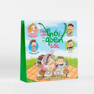 Sách - Bộ Sách Dạy Con Thói Quen Tốt - Tự Tin + Can Đảm + Không Nói Dối + Không Đố Kỵ (Túi 4 Cuốn)