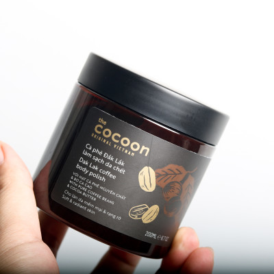 Cà phê Đắk lắk làm sạch da chết COCOON 200ml (Dak lak coffee body polish) Thuần Chay