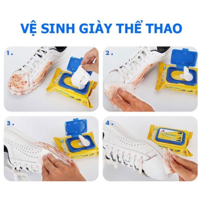 Giấy lau giày  , dép thể thao cho nam và nữ  bịch 30 tờ ,tiện lợi siêu sạch vệ sinh giày nhỏ gọn dễ dàng mang theo 