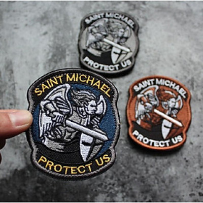 Patch_velcro tổng lãnh thiên thần ST.Micheal dán quần áo_ba lô