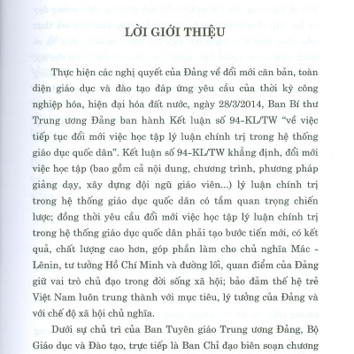 Giáo Trình Chủ Nghĩa Xã Hội Khoa Học (Dành Cho Bậc Đại Học Hệ Chuyên Lý Luận Chính Trị)