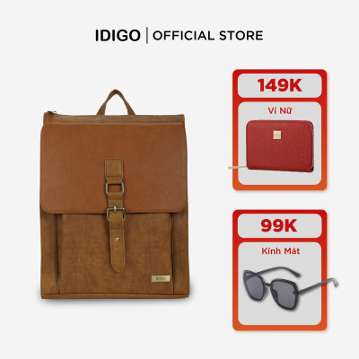 Balo Da Nam Nữ Đựng Laptop Thời Trang Ngăn Trước Khoá Gài IDIGO UBP2 - 6015, Balo Công Sở Cao Cấp