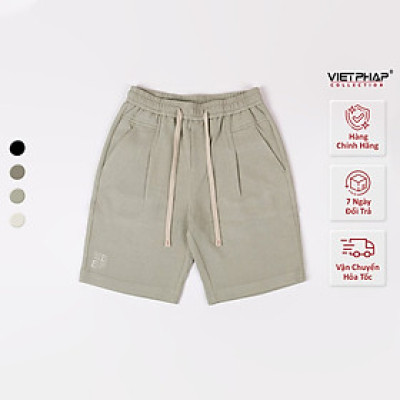 Quần Short Thun Nam VIỆT PHÁP Form Suông Chất liệu cotton thoáng mát co giãn tốt 92315