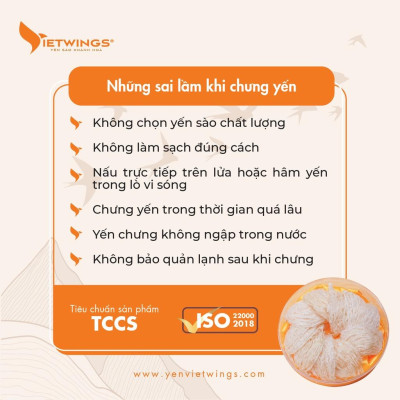Yến sào đảo Vietwings tinh chế cao cấp 100g