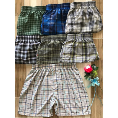 Quần Đùi Nam Thương Hiệu Davie Mặc Nhà Họa Tiết Karo Mã Số DVS010 - Giao Màu Ngẫu Nhiên