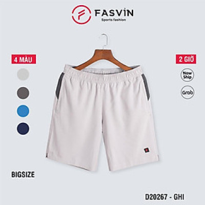 Quần short Big Size thể thao nam Fasvin D20267.HN chất liệu cao cấp mềm mịn, co giãn tốt