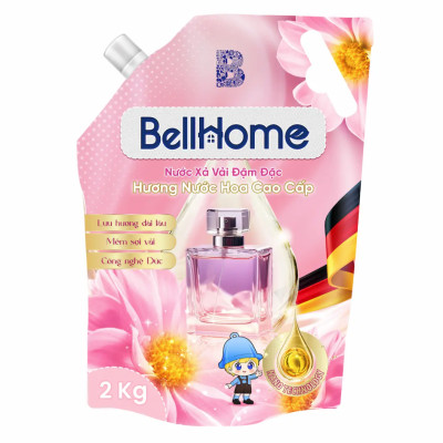 Túi Nước Xả Vải Bell Home Hồng Hương Nước Hoa Sang Trọng 2KG