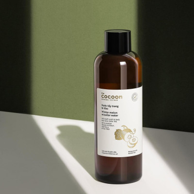 Nước tẩy trang bí đao cocoon 500ml + Cà phê đắk lắk làm sạch da chết môi cocoon 5g