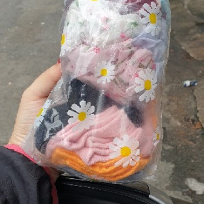 Combo 10 Đôi Tất Nữ/ Vớ Nữ Hoa Cúc Dễ Thương, Lưới Mỏng thông hơi thoáng khí khử mùi mix màu ngẫu nhiên