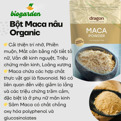 Bột Maca hữu cơ nguyên chất 200g - Dragon Superfoods