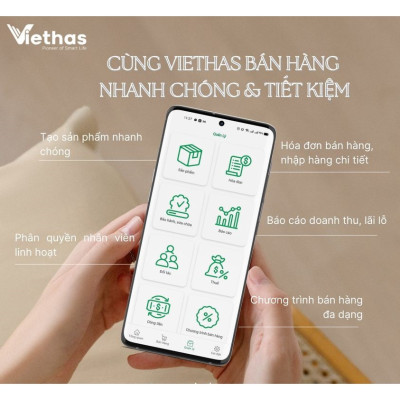Combo Thiết bị Máy in 58iih Bluetooth +  Giấy K57-45mm và phần mềm bán hàng Viethas - Hàng Chính Hãng