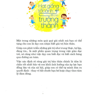 Hạt Giống Tốt Lành Để Con Trưởng Thành