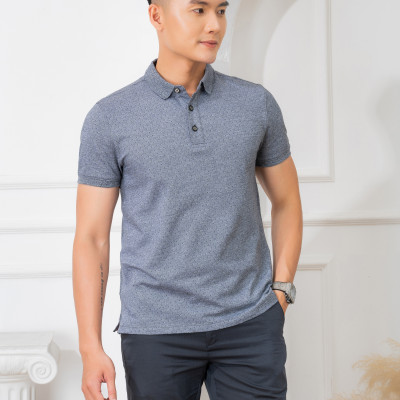 Áo phông nam dệt Aligro màu xám vừa ALGPLO44