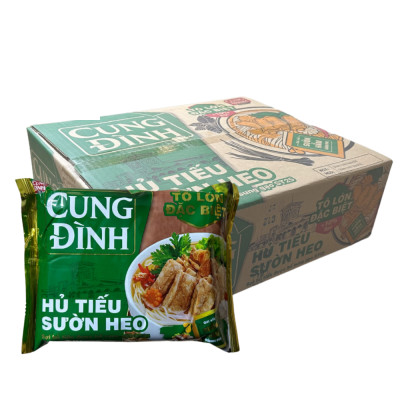 Thùng 30 Gói Hủ Tiếu Sườn Heo Cung Đình (84g x 30 gói)