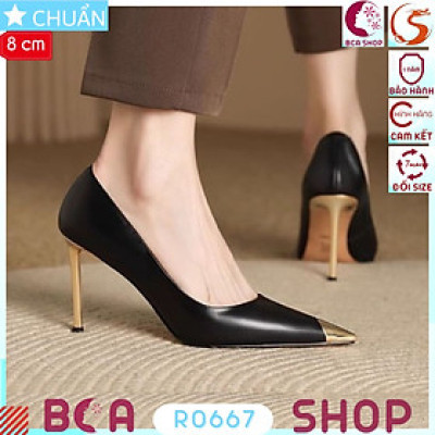Giày mũi nhọn nữ cao gót 8 phân RO667 ROSATA tại BCASHOP thiết kế tinh tế, sang trọng và duyên dáng