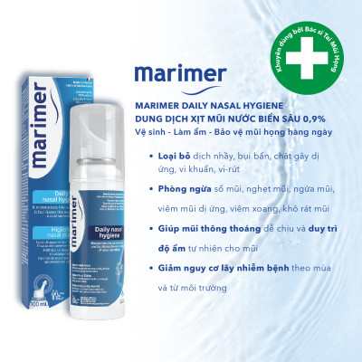 COMBO 3 CHAI XỊT MŨI MARIMER DAILY NASAL HYGIENE – VỆ SINH MŨI HÀNG NGÀY CHO NGƯỜI LỚN