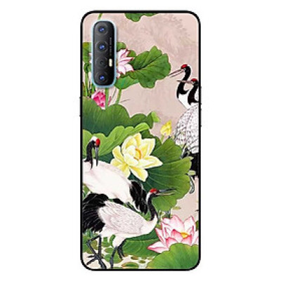 Ốp lưng dành cho Oppo Reno 3 Pro mẫu Sen Và Hạc