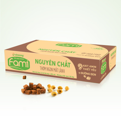 Thùng Sữa Đậu Nành Vinasoy Fami Nguyên Chất Vị Đường Đen (200ml x 36 Hộp)