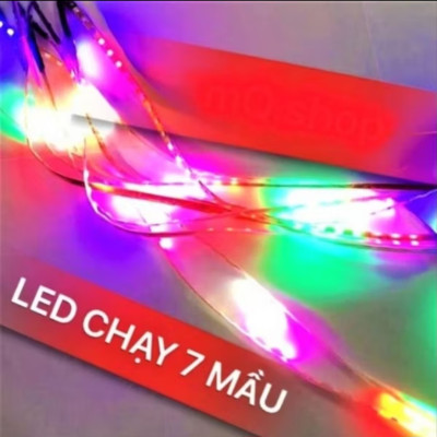 1 DÂY ĐÈN LED DÀI 0.5M TRANG TRÍ XE MÁY ÔTÔ XE ĐIỆN SÁNG CHẠY ĐUỔI NHIỀU MÀU SẮC CỰC ĐẸP 