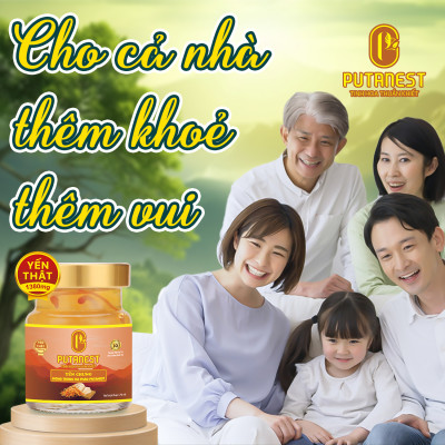 Yến chưng Đông trùng hạ thảo PUTANEST hộp quà tặng cao cấp 12 hũ 70ml đẹp da tăng sức đề kháng