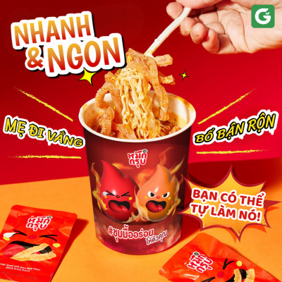 Mực Sật Thái Lan - Snack Konjac SunSu - Cay tê, Giòn Sần Sật, Chuẩn vị Tứ Xuyên - Bịch 6 gói 50g