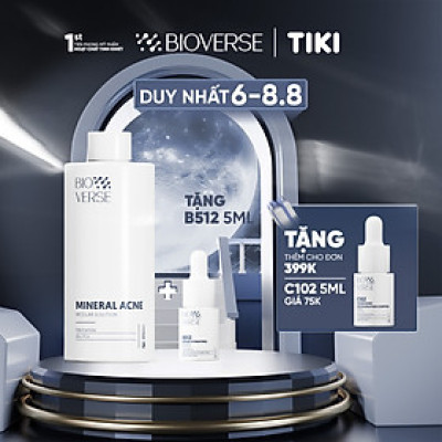 Nước tẩy trang làm sạch cho da dầu mụn Mineral Acne Micellar Solution 300ml