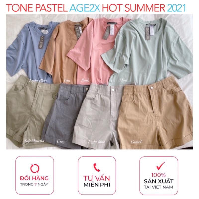 TOP 5 MÀU PASTEL ÁO THUN TRƠN NỮ HOT NHẤT 2021