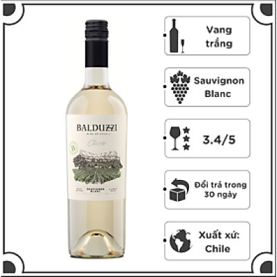 Rượu Vang Trắng Chile Balduzzi Sauvignon Blanc 2022