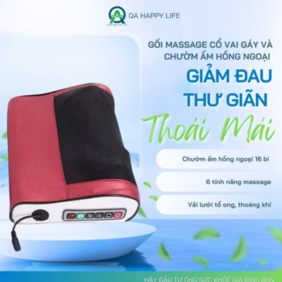BỘ GỐI ĐIỆN MASSAGE CỔ VAY GÁY 20 BI MASSAGE 