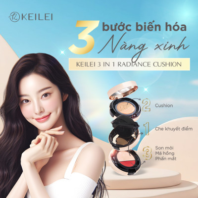 [ COMBO Cushion + Lõi cushion] Phấn nước đa năng 3trong1 KEILEI - 3 in 1 radiance cushion KEILEI