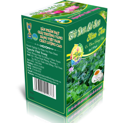 Combo 5 Hộp Trà Đen Lá Sen Giúp Giảm Cân An Toàn Cho Eo Thon Dáng Đẹp - Nguyên Thái Trang (Hộp 2gr X 50 Gói)