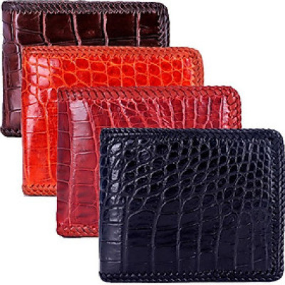 Ví nam da cá sấu đan viền nhiều màu Huy Hoàng HP2254-2711-2712-2713