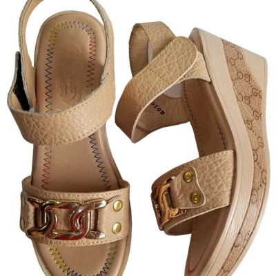 Giày sandal xuồng nữ da bò BIGGBEN cao cấp SDX34