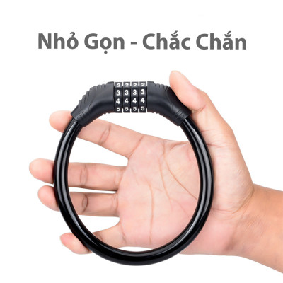 Khóa xe đạp thể thao mật khẩu 4 số Kiotool nhỏ gọn chắc chắn treo yên xe