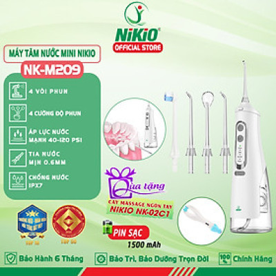 Máy Tăm Nước Cầm Tay Nikio NK-M209 - Dung Tích Lớn 360ml, Hàng Chính Hãng 