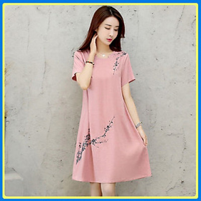 Đầm suông nữ QK14 - Đầm dáng suông - Đầm suông công sở- Đầm suông đũi