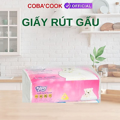 Khăn Giấy Rút Pulppy Polar Bear Bịch Khăn Giấy 180 Tờ 2 Lớp