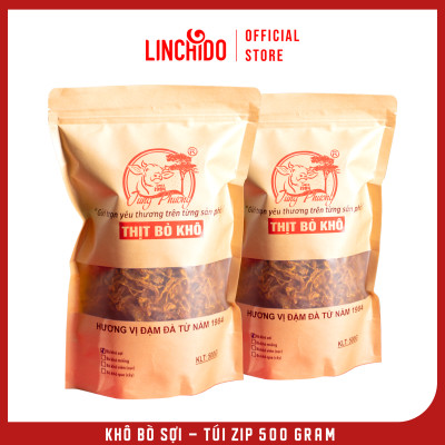 KHÔ BÒ SỢI - Tùng Phương Du Ký - Loại 500 Gram (TÚI ZIP TIỆN LỢI )