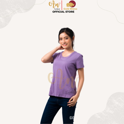Áo Thun Cổ Tròn 100% Cotton Cao Cấp Màu TÍM LAVENDER Mộng Mơ Như Nàng Thơ - Gold Rhino