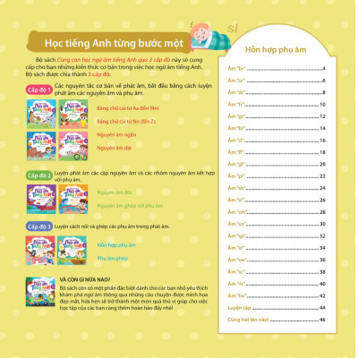 Cùng Con Học Ngữ Âm Tiếng Anh Qua 3 Cấp Độ - Hỗn Hợp Phụ Âm