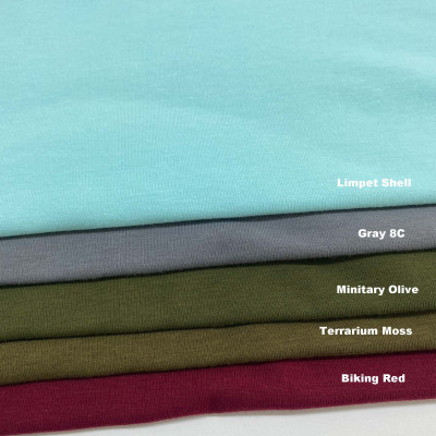 Áo phông trơn cổ tròn tay gập unisex