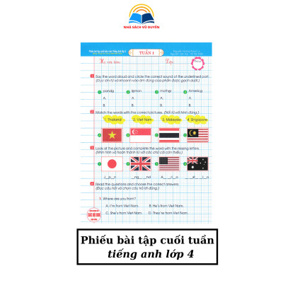 sách - Phiếu Bài Tập Cuối Tuần Môn Toán, Tiếng Anh, Tiếng Việt Lớp 3, 4, 5 ( Biên Soạn Theo Chương Trình GDPT Mới)