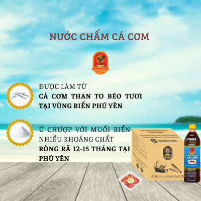 Nước chấm cá cơm Hương Phú 7 độ đạm 1000ML - Thùng 12 chai - Hàng Chính Hãng