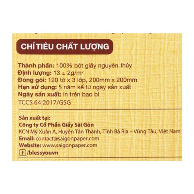 Combo 6 Khăn Hộp Bless You Lamour 120 Tờ